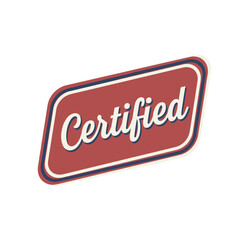Certified Quality Assurance Stamp Label Badge Design for Product Service Approval Guarantee
