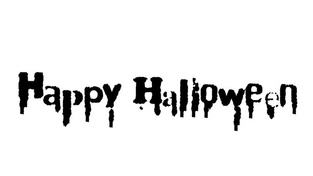 イベントのハロウィンのテキストから滴る動画（happy halloween）