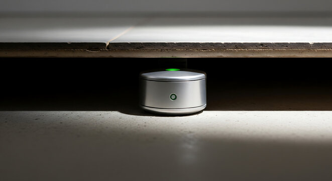Smart Home Sensor Under Cabinet: Minimalist Tech - Powered by Adobe