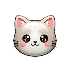 Cute Cat Illustration: Big Eyes, Charming Design