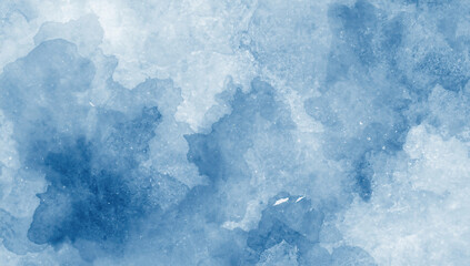 Watercolor Blue Texture Abstract: Artistic Background with Painted Surface and Soft Focus Fluid Design in Gradient Blue Hues