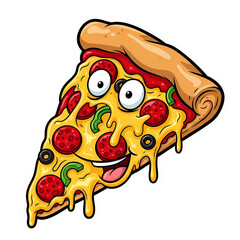 Cheesy Pizza Slice Cartoon: Fun Food Illustration