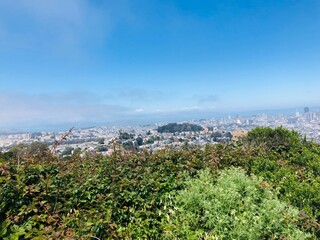 panoramic view of the city of barcelona spain