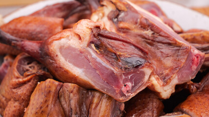 Air-Dried Chinese Duck Meat Specialty with Soy Sauce Marinade - Traditional Asian Delicacy