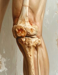 Detailed anatomical knee joint
