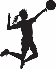 Young Female Volleyball Playe...