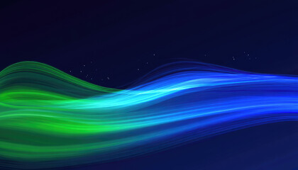 Abstract blue and green wave background