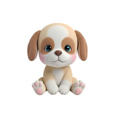 3D Rendered Puppy: Cute Canine Illustration for Projects