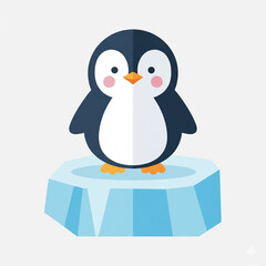 Fototapeta premium penguin on snow