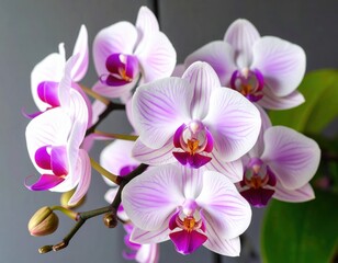 Anggrek Larat Langsing or Dendrobium phalaenopsis. beautiful ornamental orchids for home decoration.