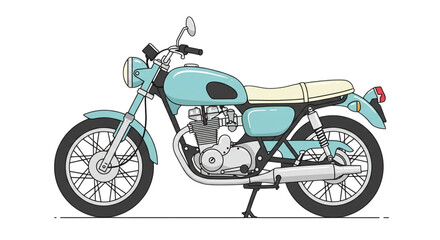 Fototapeta premium Old Fashioned Cafe Racer Clipart Graphic