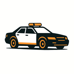 Police Car Patrol Vehicle Vector Icon