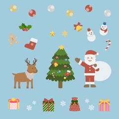 クリスマスのイラスト素材セット