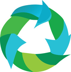 Dynamic circular arrows symbol for recycling and sustainability concepts eco-friendly environment resource management