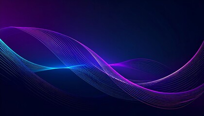 Naklejka premium Abstract glowing lines in dark colors