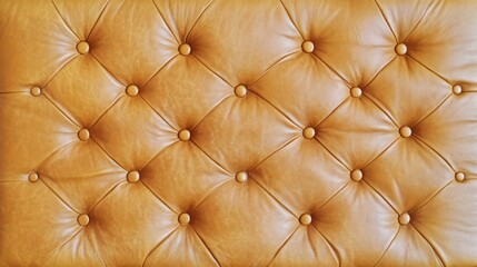Obraz premium Rich Tan Tufted Leather Texture Detailed Close Up
