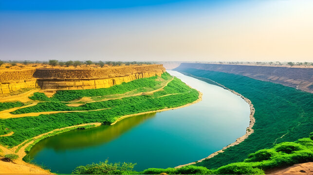 Chambal valley in India.