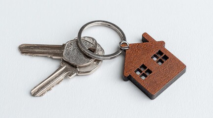 House keys on a keychain