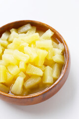 Sweet pineapple chunks in light syrup