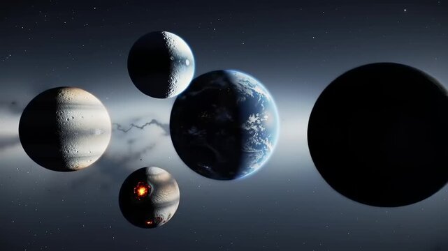 Solar system planets perspective