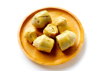 Artichoke hearts preserved in brine