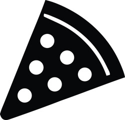 Simple slice of pizza icon featuring pepperoni and crust perfect for food menus and restaurant branding