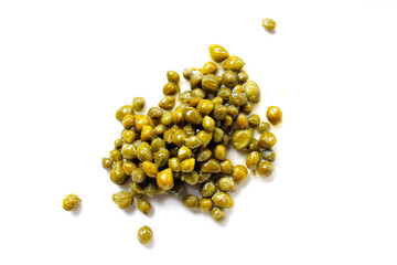 Capers in brine, small pickled flower buds