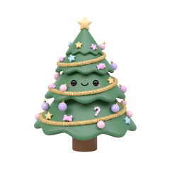 3D A cute Christmas tree