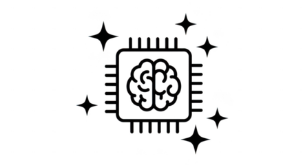 Abstract black and white geometric structure isolated on transparent background