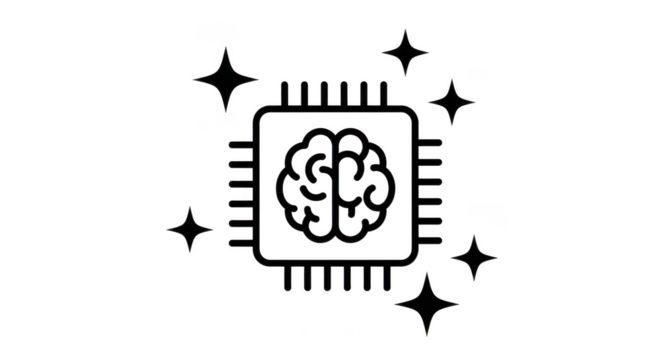 Abstract black and white geometric structure isolated on transparent background