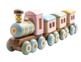 Pastel wooden train toy (3)