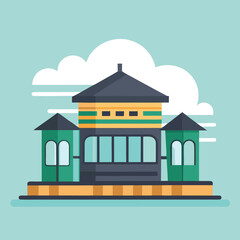 Obraz premium vector illustration of a house