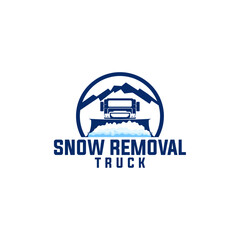 Snow Removal Logo Design Snowplow Service Frost Icon Symbol
