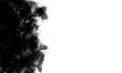 full black spreading cloudy smoke effect, fluffy smoke pattern, full black fog spread, dark cloudy sky on white background dark cloud, dramatic sky cloud, moody wallpaper