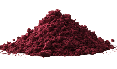 Pile of deep burgundy powder