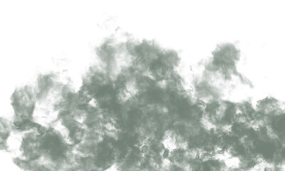 cloudy smoke, fluffy smoke pattern, fog spread on white background