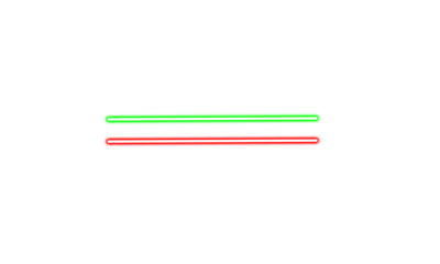 green and red glowing neon lines, green and red neon light line green and red neon line on white background