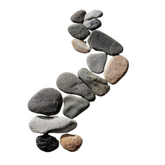 Stones spiral, forming a stylized shape