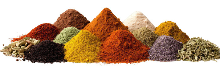 Colorful piles of various spices (1)