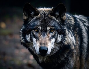 Fototapeta premium Close-up of a wolf's face