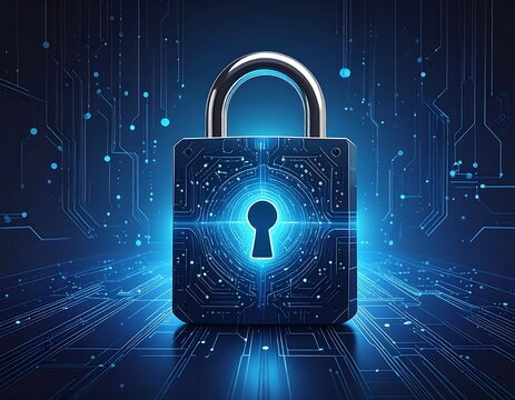 Digital lock on circuit board - Powered by Adobe