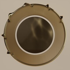 Abstract Circular Glass Ring with Glossy Edge