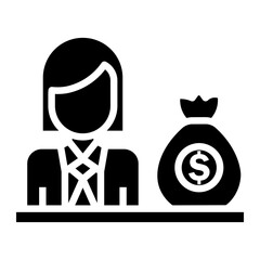 Fototapeta premium investor Solid icon