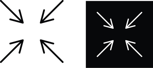 Minimize Screen Icon - Collapse Arrow Symbol