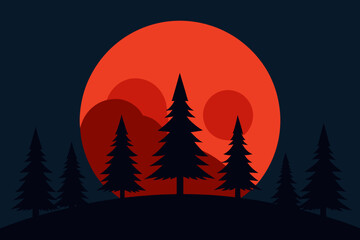 christmas tree in the forest