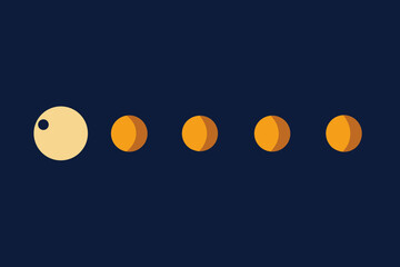  solar eclipse sequence showing moon shadow