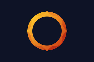 life buoy on a black background