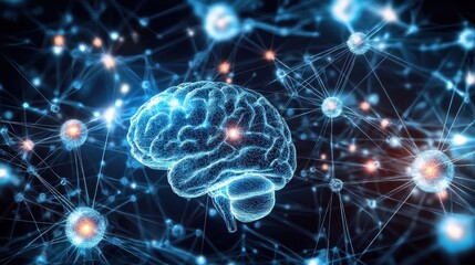 Obraz premium Brain network connections concept