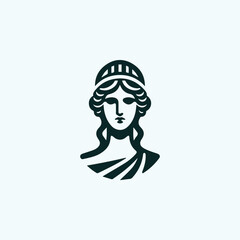 Athena Greek Goddess Logo