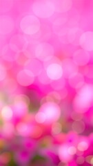 Fototapeta premium A vibrant background featuring soft pink bokeh lights, creating a dreamy and enchanting atmosphere, perfect for romantic or festive themes.